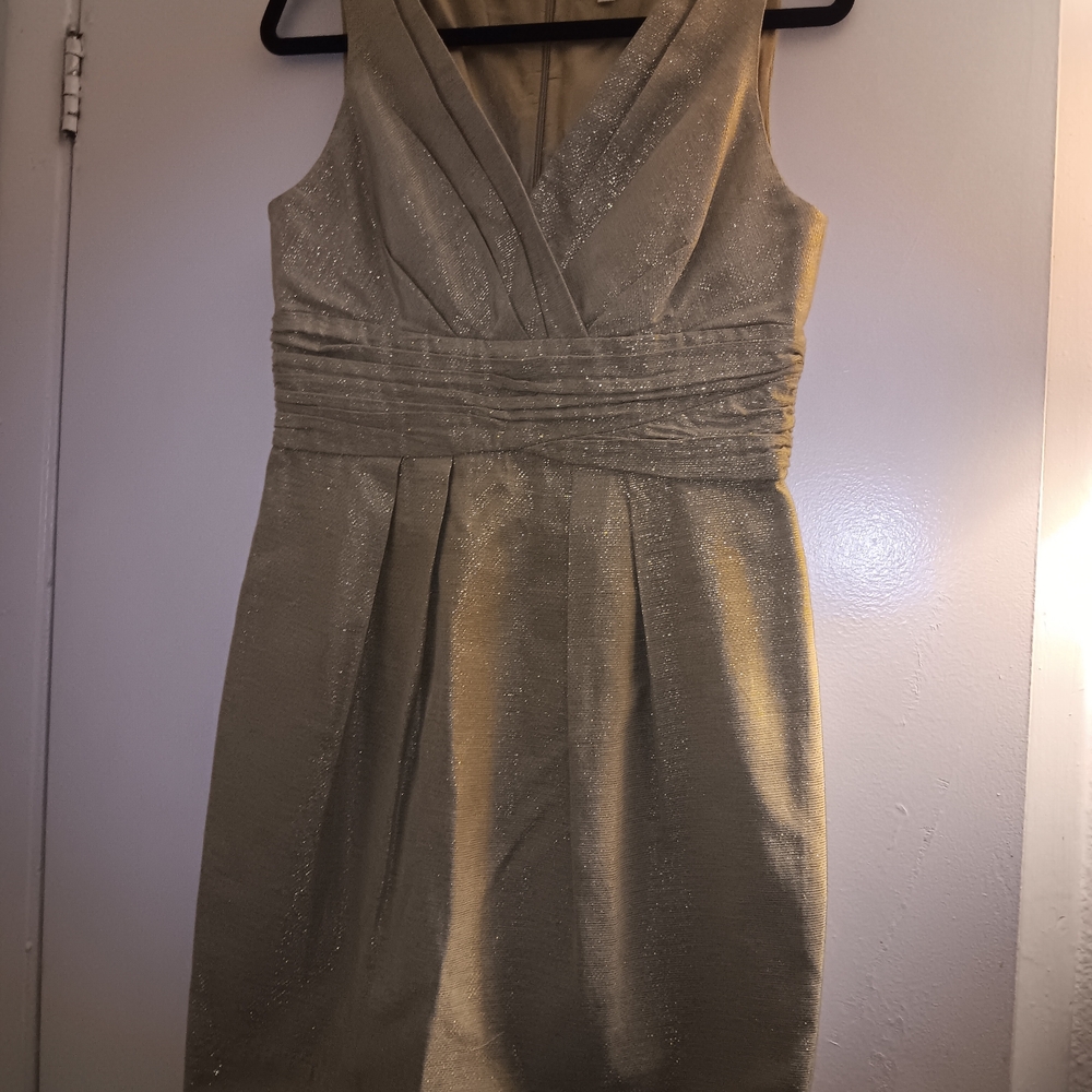 Shoshanna Gold Sparkly Mini Dress